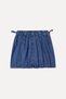 Women's Indigo Comfort Fit Jean Skirt with Tie Detail - 2
