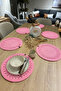 Thick Embroidered, 6 Pieces, American Service, Jute Plate, Durable, Heat Sensitive, Long Lasting,