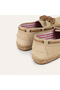 Men's Beige Color Lace-Up Leather Espadrille Shoes - 2