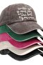 Women's Vintage Wake up Embroidered Adjustable Baseball Cap Hat - 8