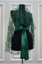 Emerald Green Bridal Veil Set, Glass Beads and Sequin Printed Henna Night Veil Set 6 Pieces - 3