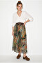 Women's Multi-Colored Shahrazade Pattern Lined Belted Long Skirt 7260 60286150 - 3