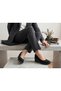 Genuine Leather Black Suede Platform Heeled Women's Shoes