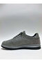 Genuine Leather Gray Color Nubuck Smart Lace-Up Comfortable Lightweight Flexible Summer Men's Shoes - 3