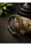 Men's Bracelet Genuine Leather Natural Stone Handmade Bohemian Stylish Casual Style Men's Accessory