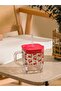 Lcw Home Colorless Cherry Printed Glass with Straw 300 ml
