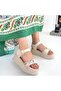 Luno Beige Skin Belted Sandals - 4