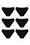 6-Piece Women's Bikini Panties Cotton Colorful Breathable Texture