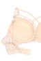 Women's Skin Color Cross-Stripe Lace Supported Bra - 3