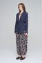 Women's V-Neck Padded and Waist-Tied Flowy Jacket - 4