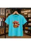 Knitted Horn Heart Glasses Printed 100% Children's Unisex T-Shirt 5 6 -7 8-9 10 -11 12 Years Old