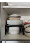 In-Cabinet Organizer Extra Shelf - Plate and Cup Organizer for Narrow Spaces - 2