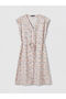 Lcw Studio Mixed V-Neck Belted Waist Floral Dress - 5