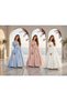 Girls' Evening Dress with Gloves and Shawl for Graduation, Wedding, Special Occasion - 3