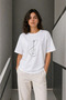 Minimal Guitar Printed T-Shirt Summer Short Sleeve Crew Neck T-Shirt - White - 2