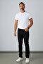 Men's Black Regular Fit Jeans Comfortable Cut Casual Stylish Flexible Modern Basic