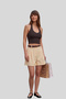 Women's Halter Neck 95% Cotton Double Layer Crop Top Bodysuit - 3