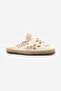Women's Linen Embroidered Patterned Closed-Front Jute Espadrille Slippers Talune Ecru Linen - 7
