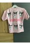 Girls' Printed Shorts Set - Cotton Short Sleeve T-Shirt and Elasticated Shorts 2-Piece Summer Set - 4