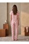 Summer Lycra Women's Shirt Collar Buttoned Pajama Set - 5