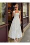Women's Lycra Dot Pattern Strappy Dress