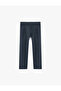 Elastic Waist Buttoned Viscose Basic Trousers - 4