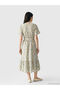 V-Neck Floral Dress - 3