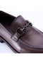 Italian Style Internal and External Natural Leather Men's Shoes Brown T12940 - 2