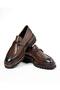 Italian Style Internal and External Natural Leather Men's Shoes Brown T14608 - 5