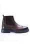 Italian Style Internal and External Natural Leather Men's Shoes Brown T12964 - 3
