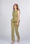 Women's Summer Pistachio Green High Waist Delora Pleated Vest and Pants Set Tencel Fabric Comfortable Casual Office Stylish 1294 - 4
