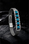 Stainless Steel Men's Bracelet with Green Agate Stone Modern Design Woven Chain Stylish and Durable Bracelet - 3