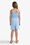 100% Cotton Floral Strap Jumpsuit for Girls B4814A826Hs - 6