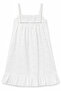 Girl's Home Dress with Adjustable Straps, Cream Cotton - 3