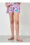 Teen Girls Printed Swimsuit with Shorts Set - 4