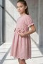 Girl's Watermelon Sleeve Detailed Ribboned Scallop Dress Elb2016 - 4