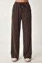 Pocketsed Ribbed Modal Sweatpants Lub0331 Brown - 3