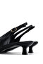 Women's Genuine Leather Black Heeled Shoes - 7