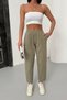 My Fashion Women's Cotton Gabardine Straight-Leg Trousers - 2