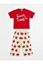 Girl's Cotton Red Tomato Printed T-Shirt and Sweatpants Set - 3