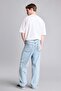 Ultra Soft Soft Textured Baggy Fit Jean Trousers G4180Ax26Sm - 5