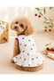 Small Breed White Cherry Detailed Dog Dress Cat Dress Dog Outfit (1-10kg) - 5