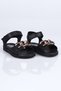 Y.083 Chain Sandals B.-Black - 25 - 3