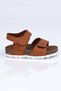 K.1051 Genuine Leather Cork Sole Sandals B.-Cinnamon - 22