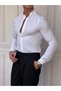 Cotton Lycra Slim Fit Hidden Collar Shirt - 3