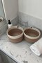 Handmade Decorative Braided Model Bathroom Set 2-Piece Mat 50X80 and 40X60 + 2 Organizer Baskets 18X18 cm - 2
