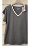 Women's Combed Cotton Blouse V-Neck Cotton - 2
