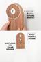 Decorative Modern Arch Mdf Wall Shelf - Pine Wood Look Bohemian D Shelf 35X26 cm - 6