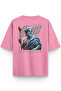 Women's / Men's Semi Oversize T-Shirt Zeus Back Printed Pink T-Shirt 1405