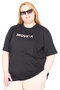 Mode XL Real Big Size Women's T-Shirt Bis Yaka Move-X U26114 Black - 2